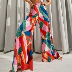Colorful Wide Leg Pants